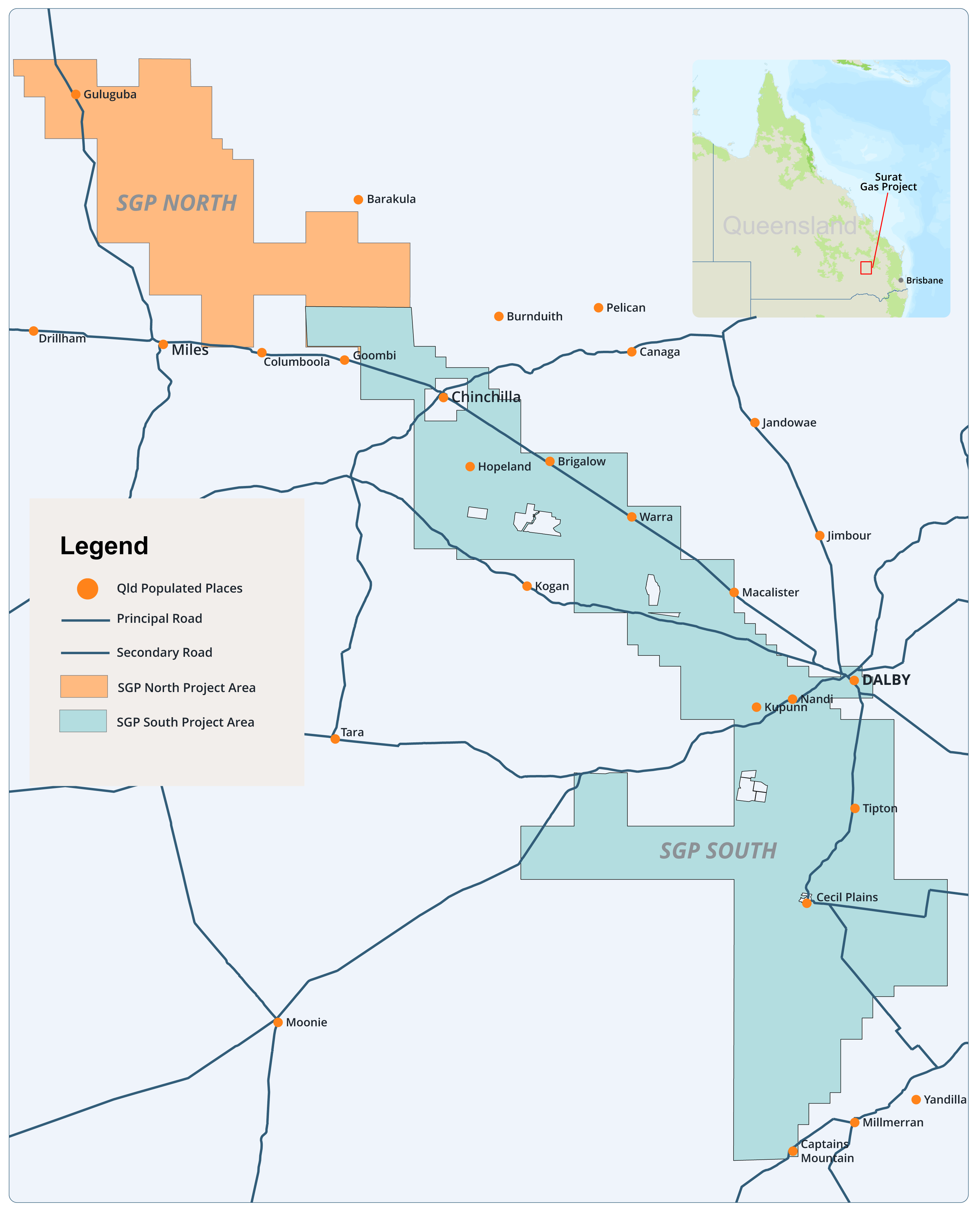 Surat Gas Project Map